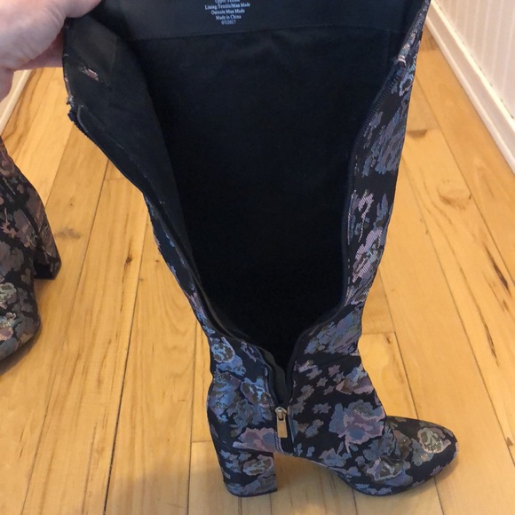 Kenneth Cole Reaction women’s time to step floral tapestry riding boot - Picture 8 of 10